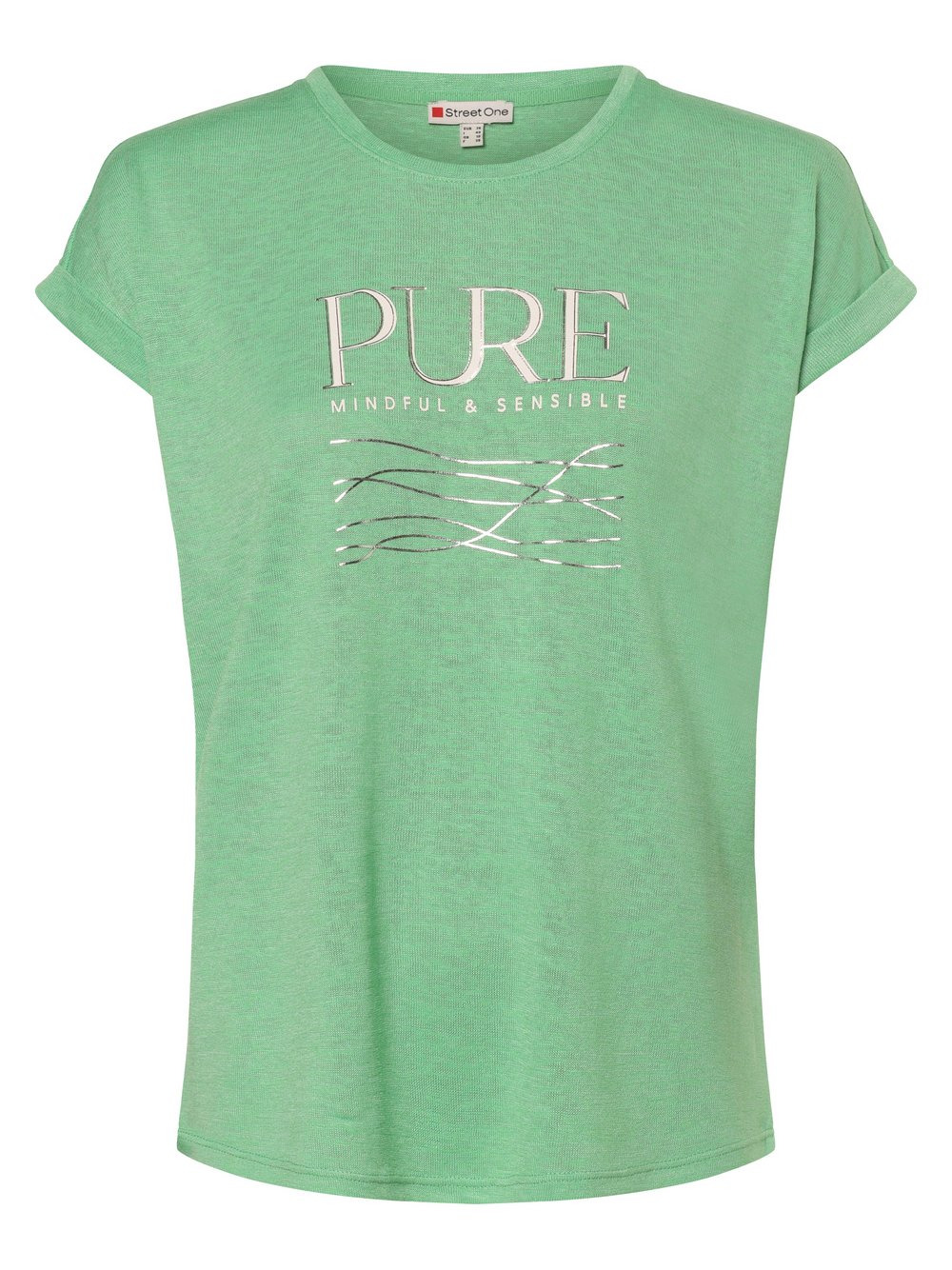 Street One Koszulka damska Kobiety zielony nadruk, 36