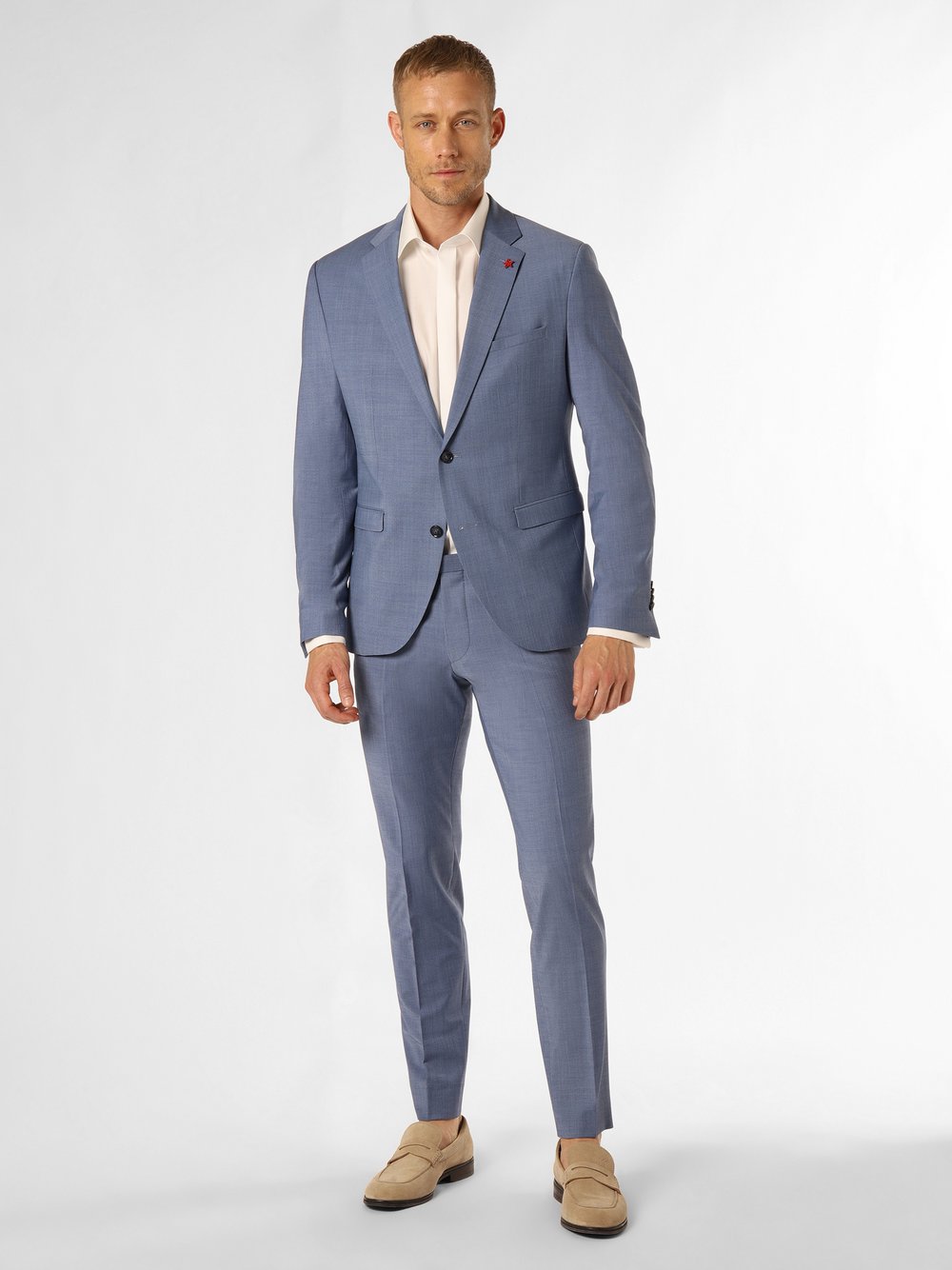 Cinque Garnitur męski Mężczyźni Slim Fit niebieski marmurkowy, 54