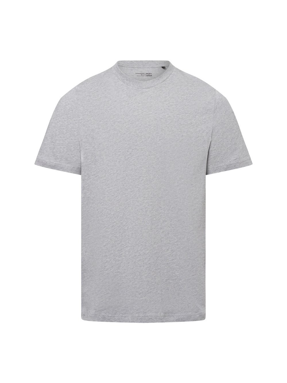 Schiesser Męska koszula od piżamy Mężczyźni Bawełna szary jednolity, 50