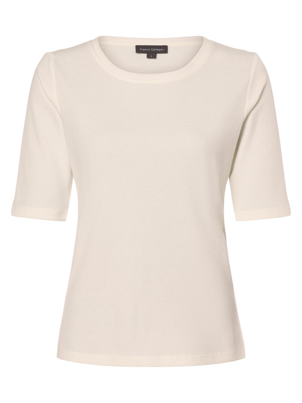 Franco Callegari Koszulka damska Kobiety Bawełna biały jednolity, XXL
