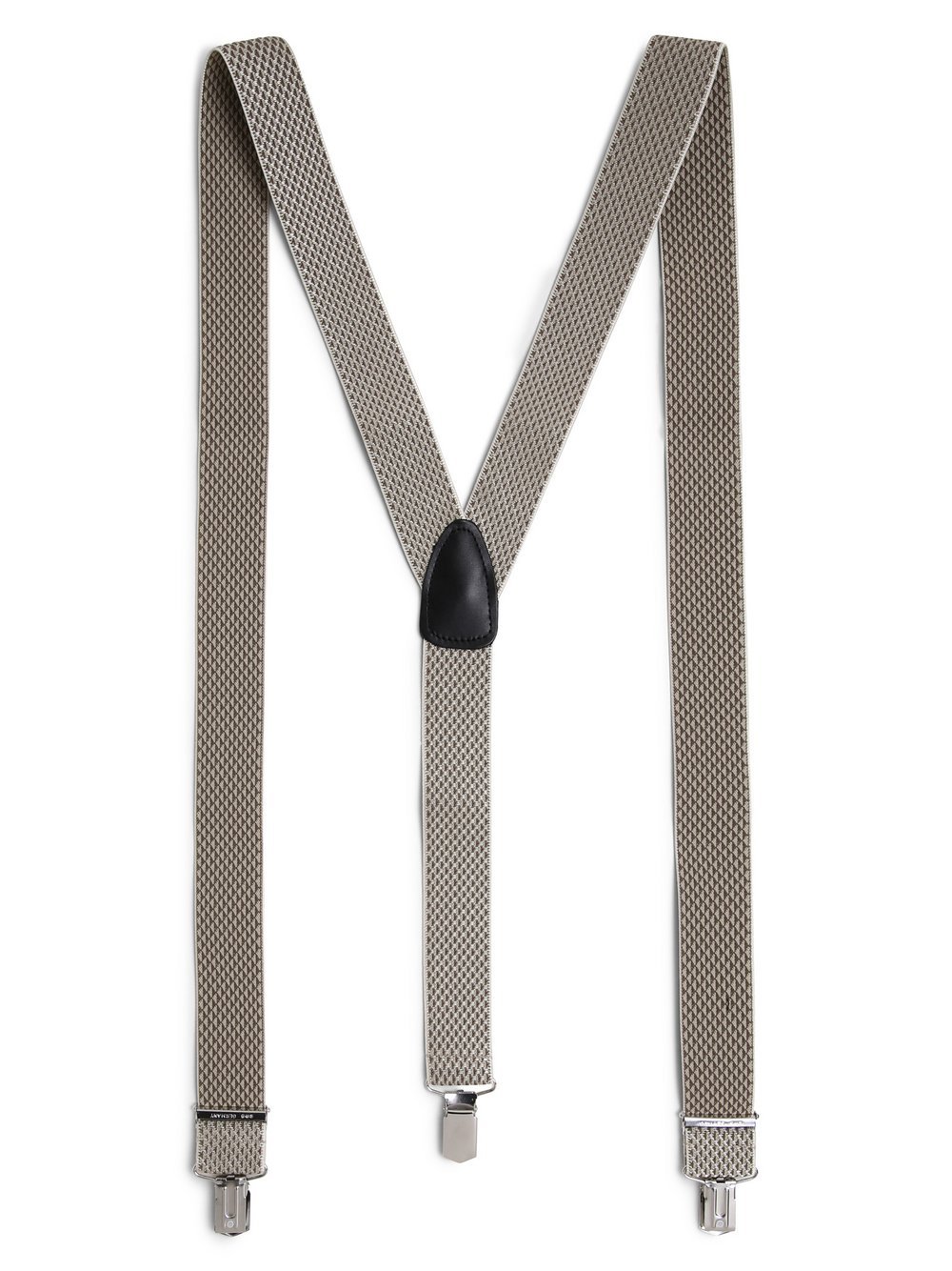 Finshley & Harding London Męskie szelki Mężczyźni beżowy wypukły wzór tkaniny, ONE SIZE