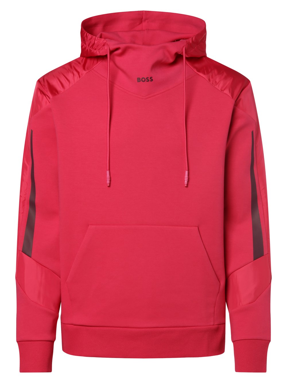 BOSS Green Męski sweter z kapturem - Soodon Mężczyźni Bawełna wyrazisty róż jednolity, M