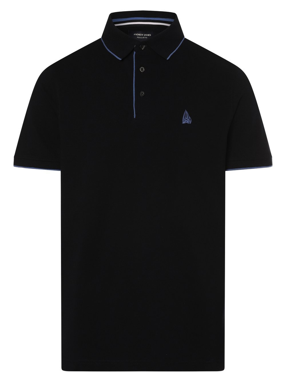 Andrew James Męska koszulka polo Mężczyźni Bawełna niebieski jednolity, XXL