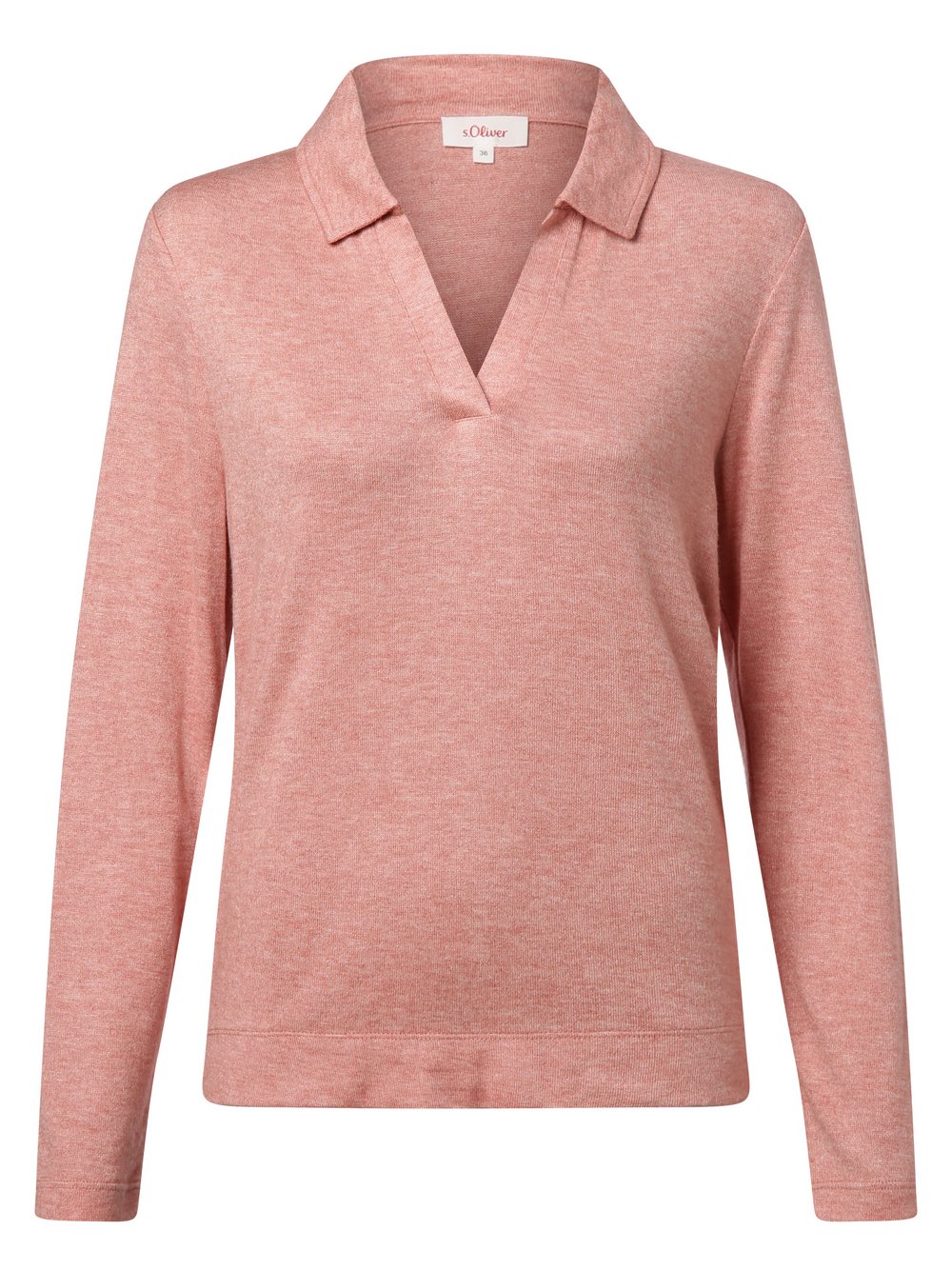 s.Oliver Damska koszulka z długim rękawem Kobiety wiskoza różowy marmurkowy, 46