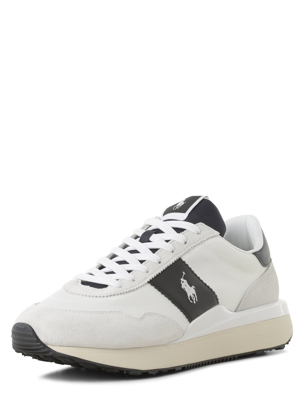 Polo Ralph Lauren Tenisówki z dodatkiem skóry Mężczyźni skóra biały jednolity, 41