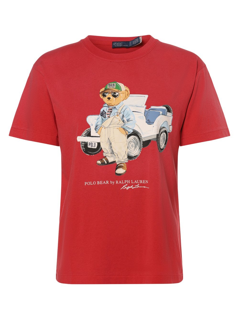 Polo Ralph Lauren Koszulka damska Kobiety Bawełna czerwony nadruk, M