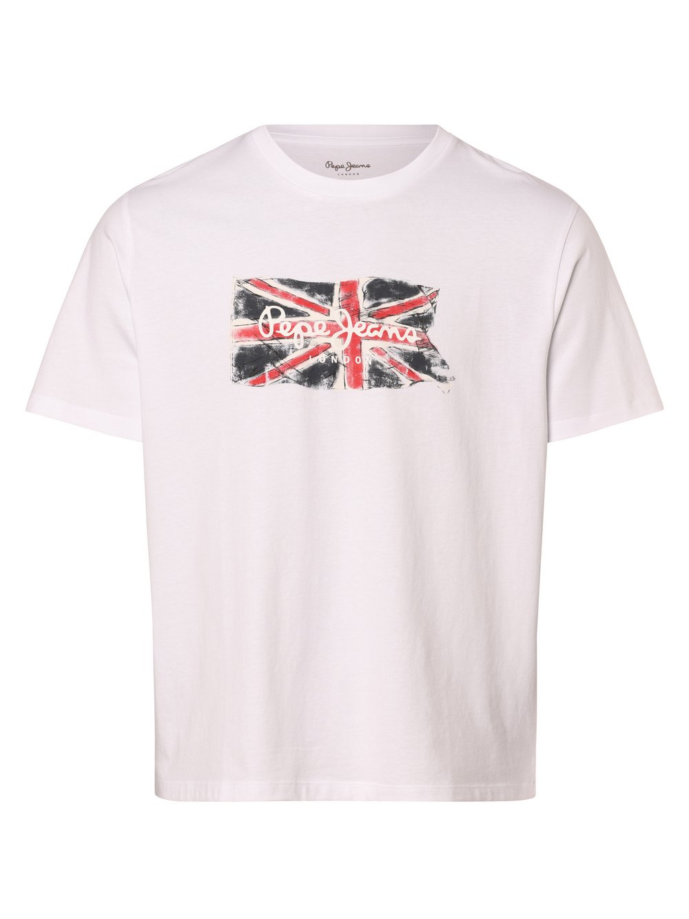 Pepe Jeans Koszulka męska Mężczyźni Bawełna biały nadruk, L