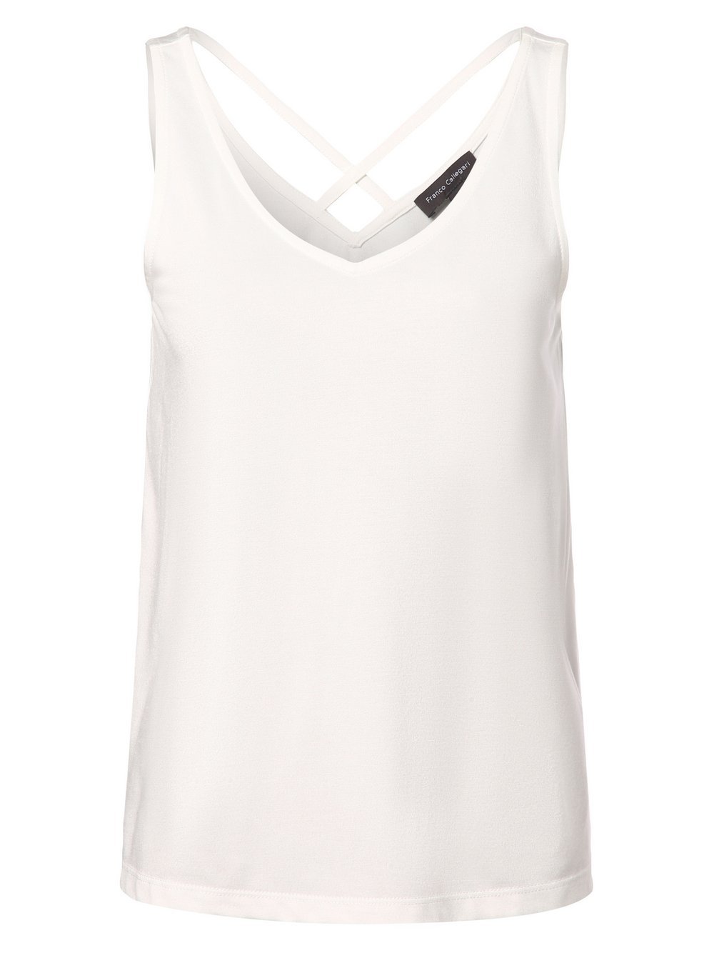 Franco Callegari Top damski Kobiety biały jednolity, XXL