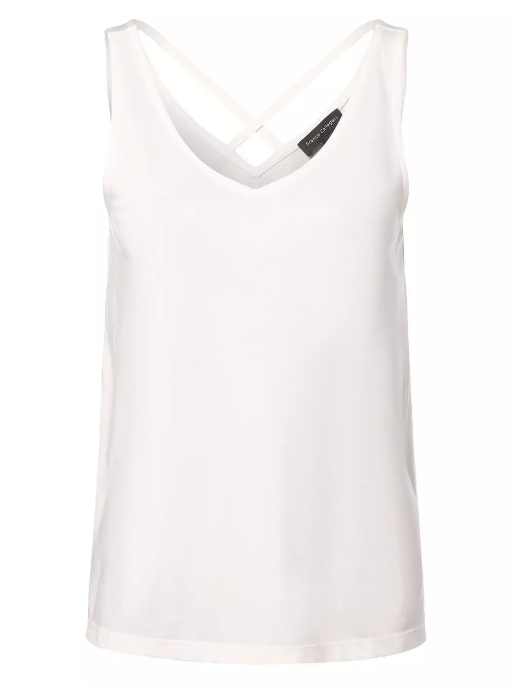 Franco Callegari Top damski Kobiety biały jednolity, XXL