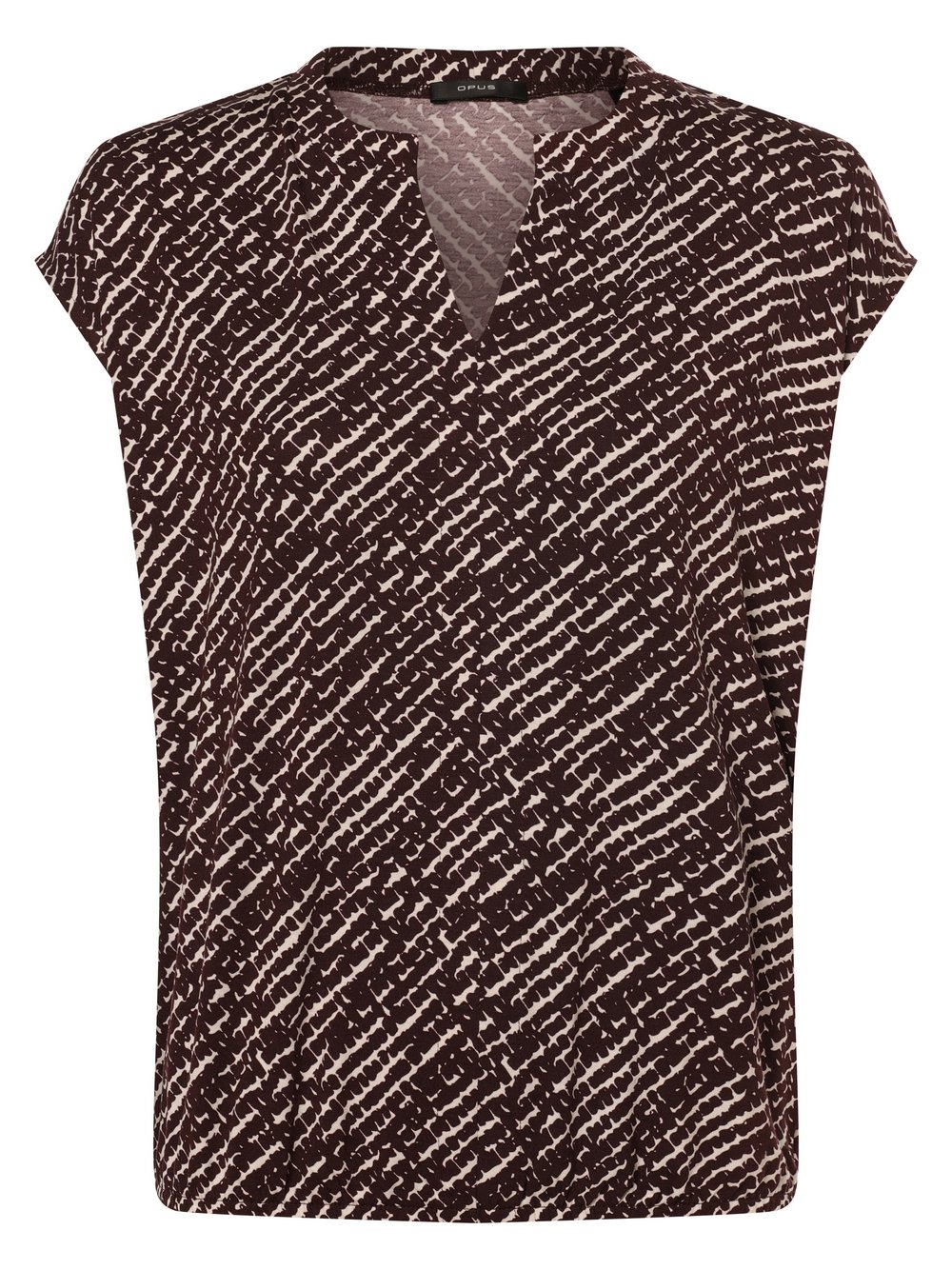 Opus Koszulka damska - cień Sandeo Kobiety Stretch lila|czerwony|brązowy wzorzysty, 42