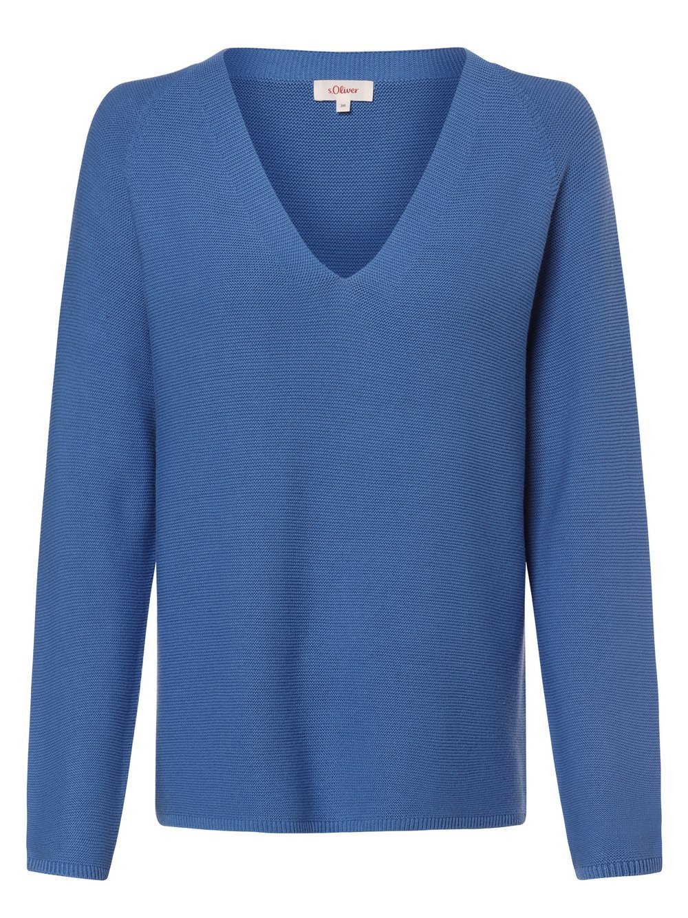 s.Oliver Sweter damski z dzianiny Kobiety dzianina grubo tkana niebieski jednolity, 40