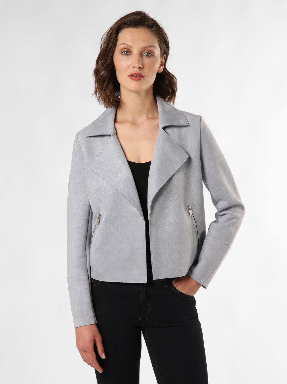 Cartoon Kurtka damska Kobiety Sztuczna skóra niebieski jednolity, 40