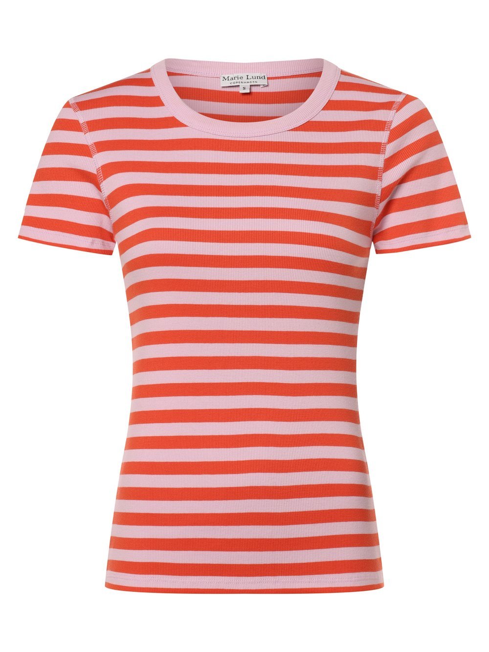 Marie Lund Koszulka damska Kobiety Bawełna czerwony|różowy w paski, XS