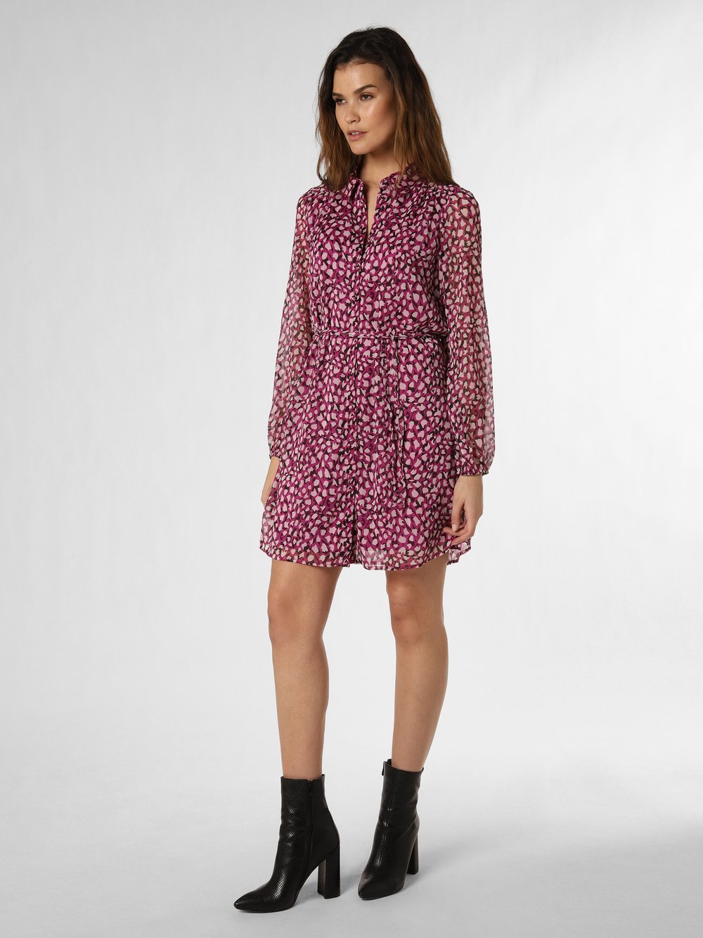 Vila Sukienka damska - VIFalia Roe Kobiety lila wzorzysty, 34