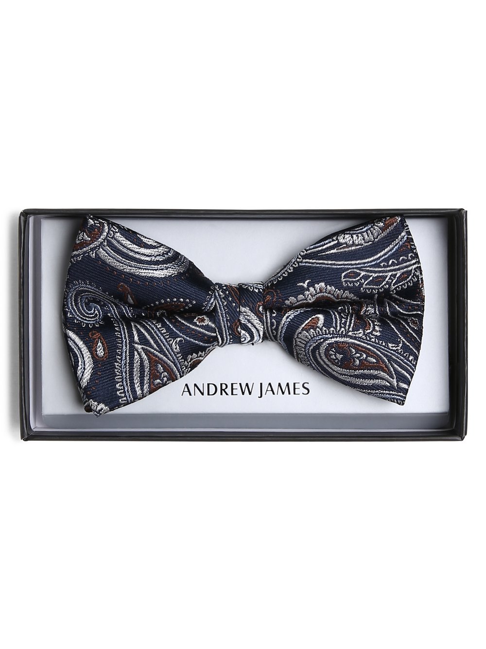 Andrew James Jedwabna muszka męska Mężczyźni niebieski wzorzysty, ONE SIZE