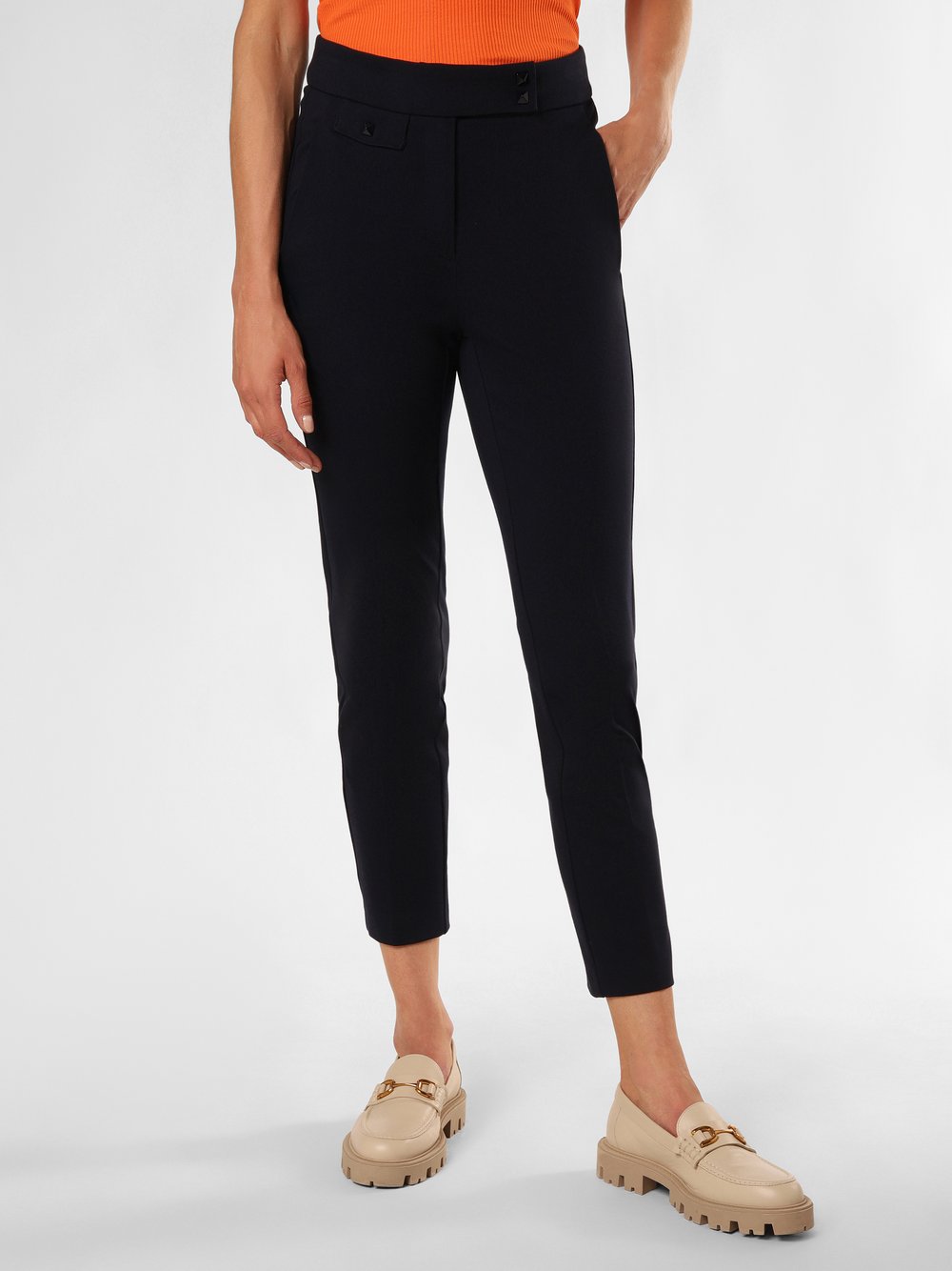 Cambio Spodnie - szkarłatne Kobiety niebieski jednolity, 38