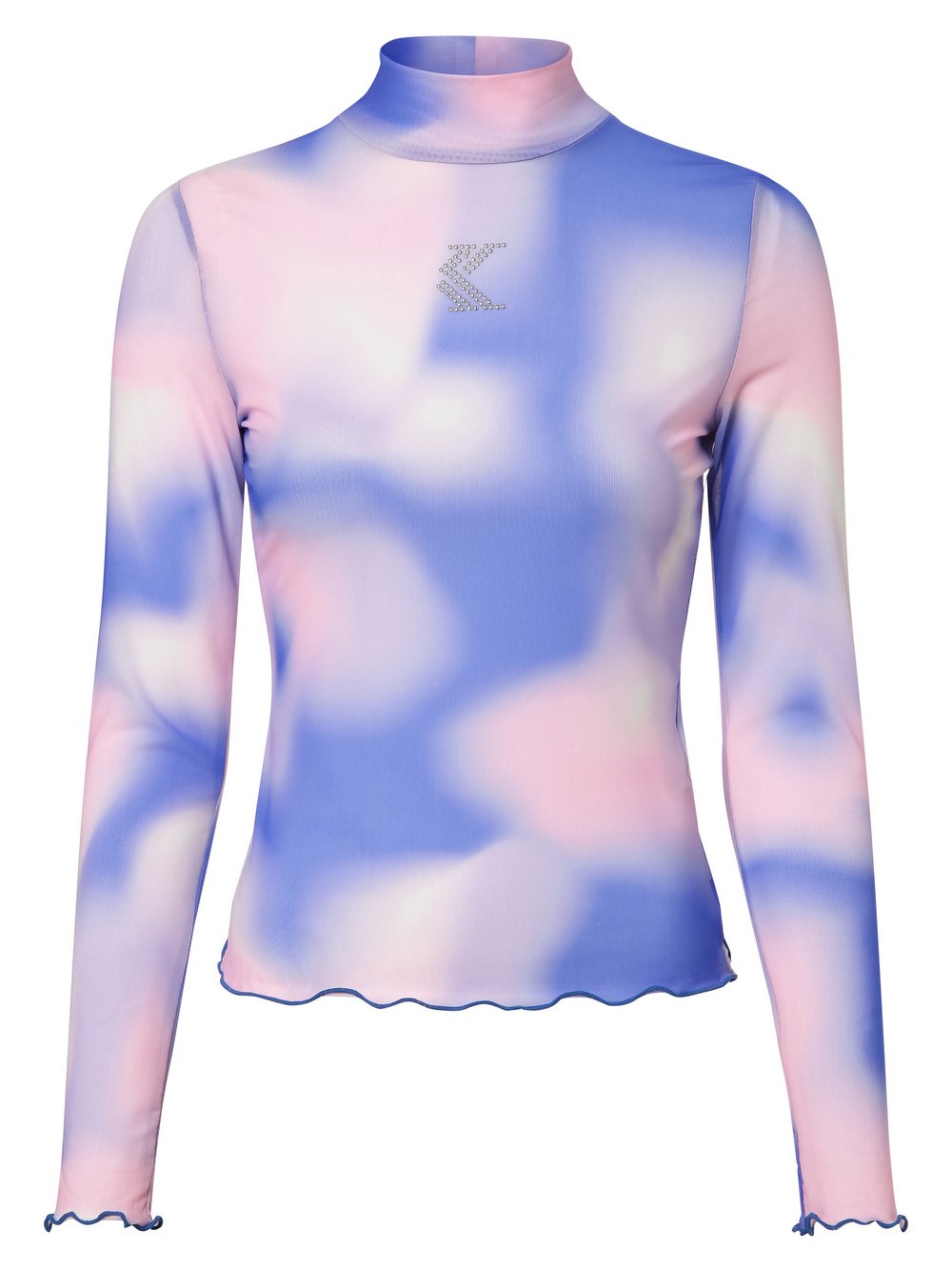 Karl Kani Damska koszulka z długim rękawem Kobiety Sztuczne włókno niebieski|różowy|wielokolorowy wzorzysty, XS