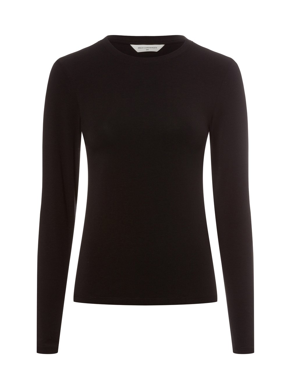 Msch Copenhagen Damska koszulka z długim rękawem - Mschbetrina Kobiety Lyocell czarny jednolity, S/M
