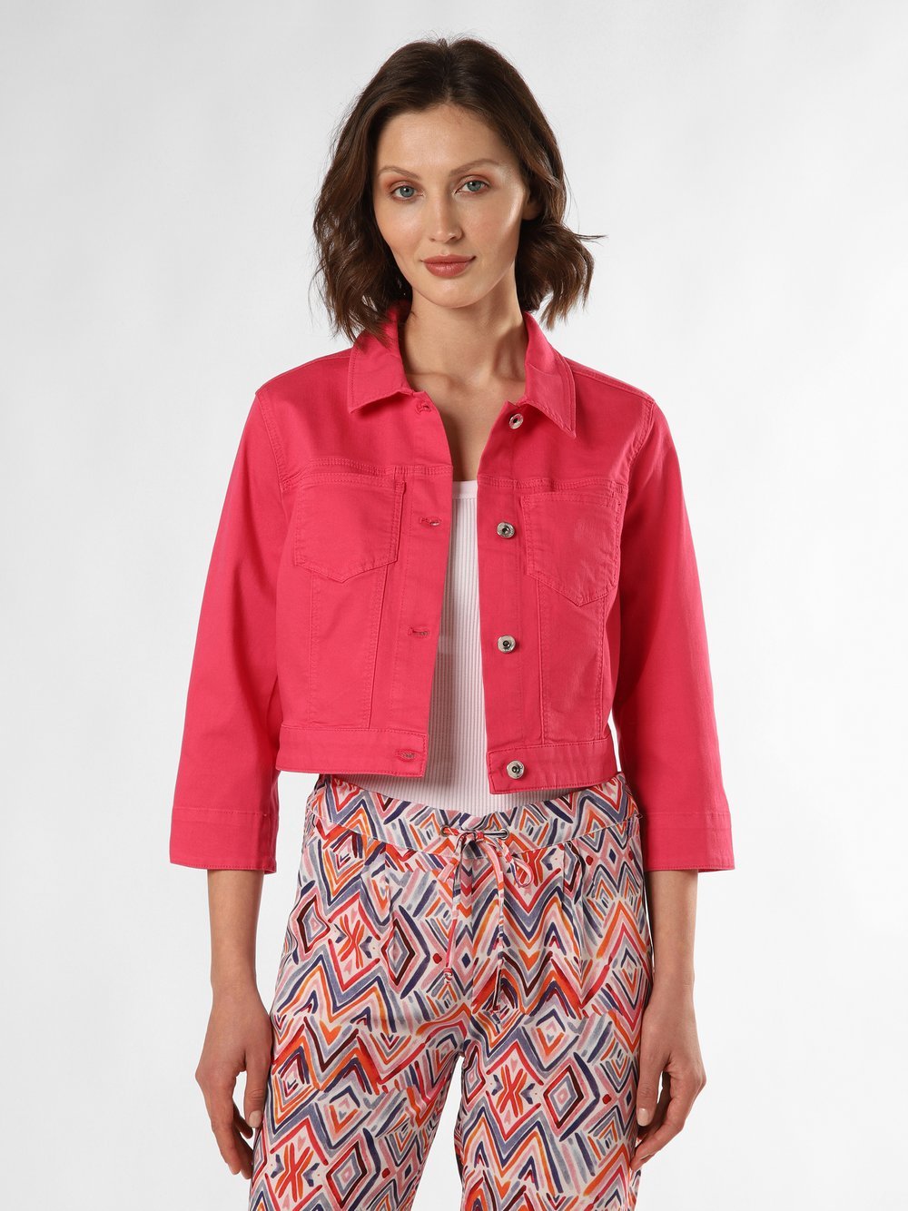 Betty Barclay Kurtka damska Kobiety Bawełna wyrazisty róż jednolity, 48