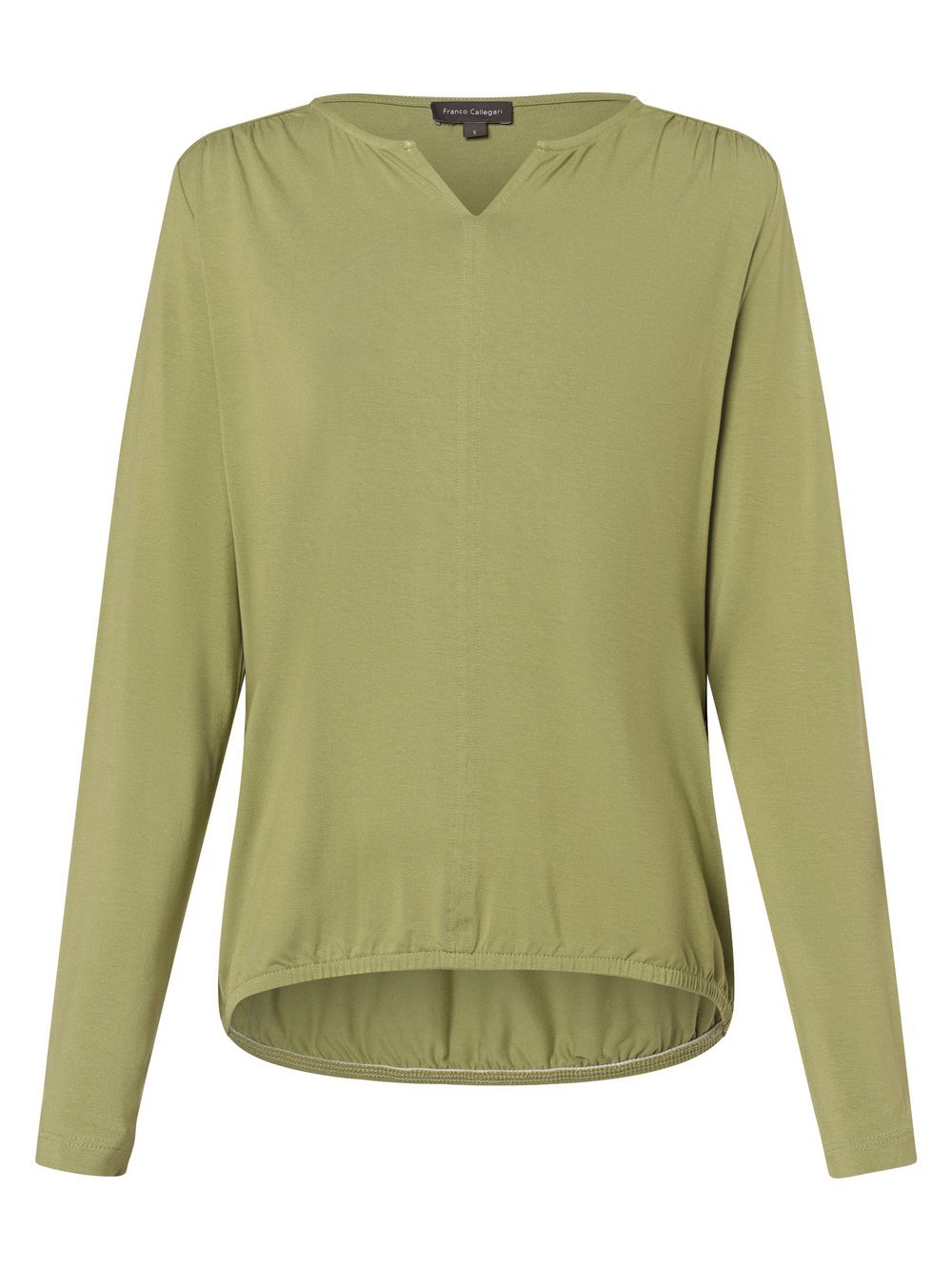 Franco Callegari Damska koszulka z długim rękawem Kobiety wiskoza zielony jednolity, S