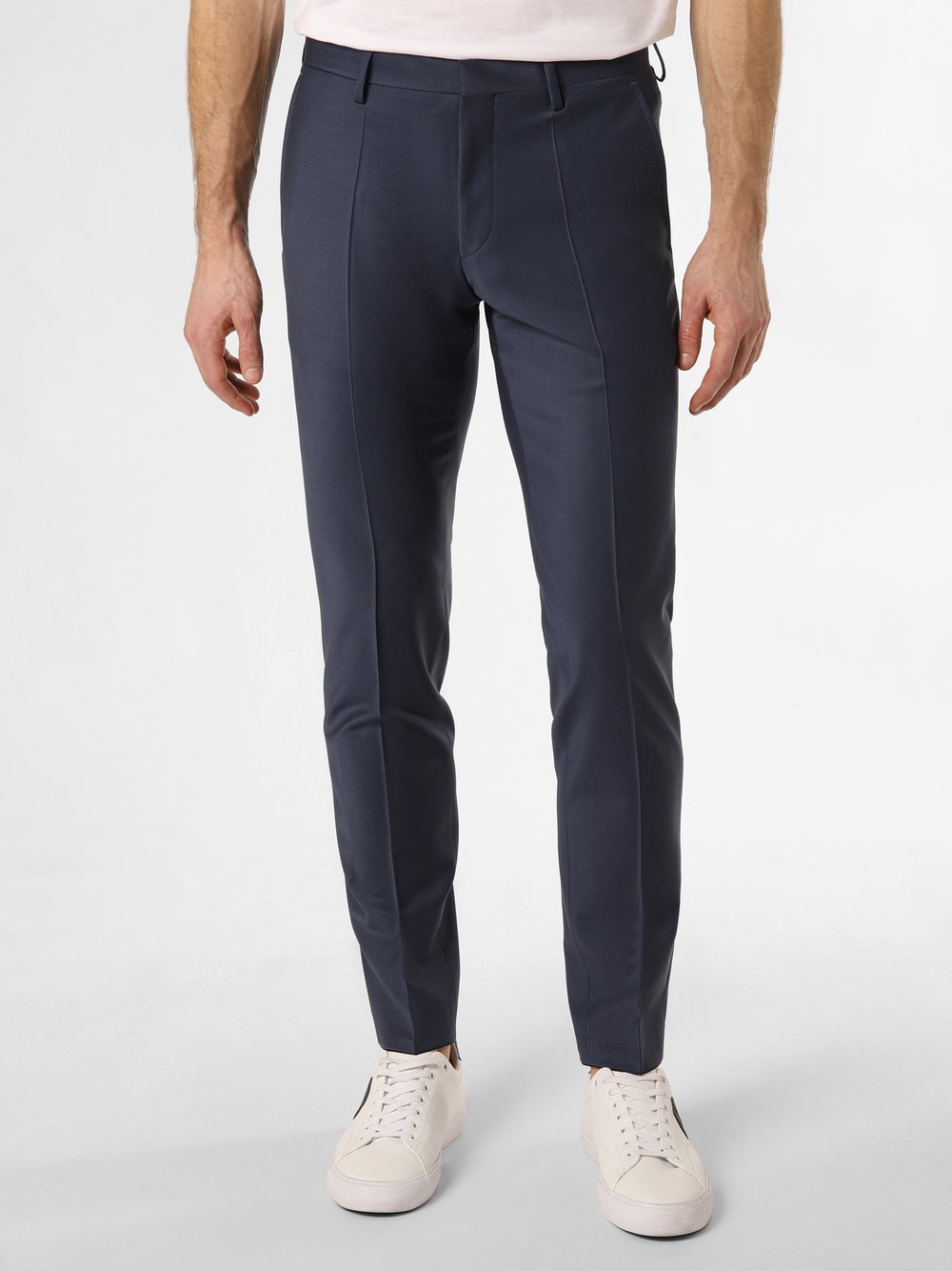 Roy Robson Spodnie Mężczyźni Slim Fit wełna ze strzyży niebieski jednolity, 26