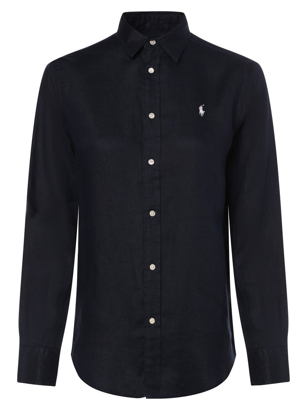 Polo Ralph Lauren Lniana bluzka damska - luźny krój Kobiety len niebieski jednolity, XS