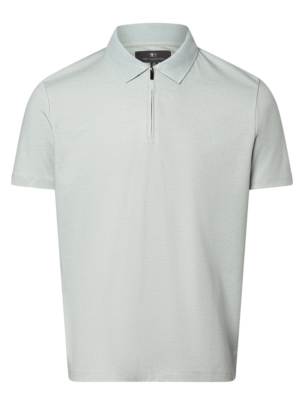 Nils Sundström Męska koszulka polo Mężczyźni zielony jednolity, XL