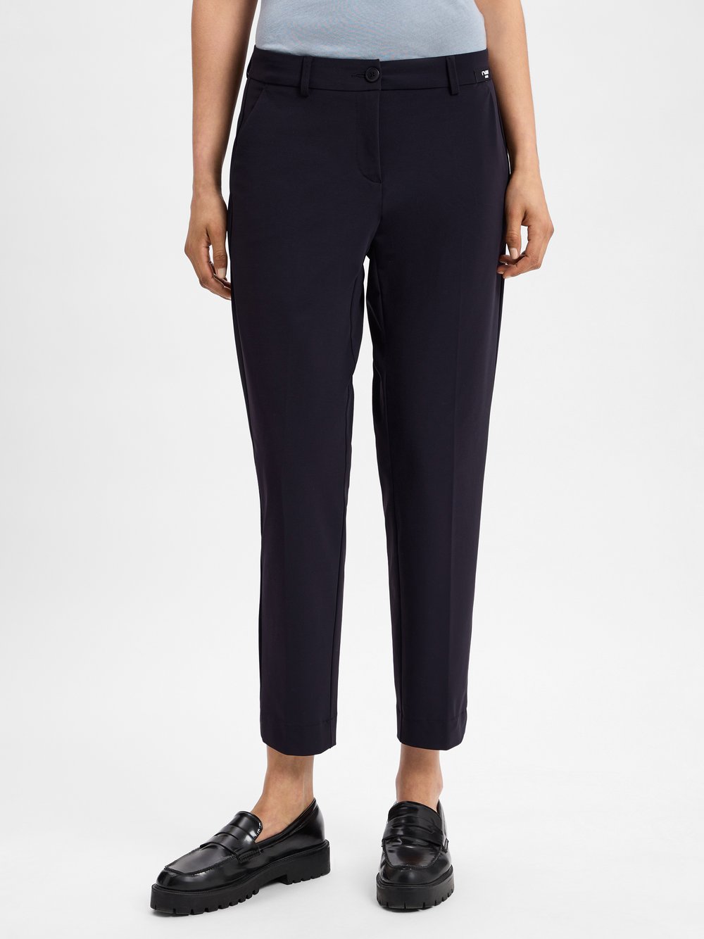 Cambio Spodnie - Karina Kobiety niebieski jednolity, 34