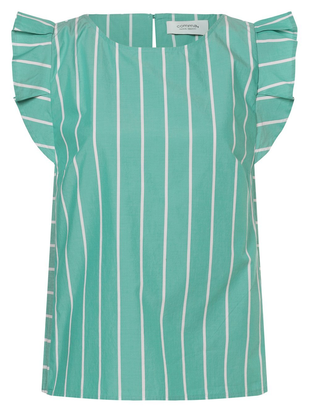 comma casual identity Bluzka damska Kobiety Bawełna niebieski|zielony|biały w paski, 40