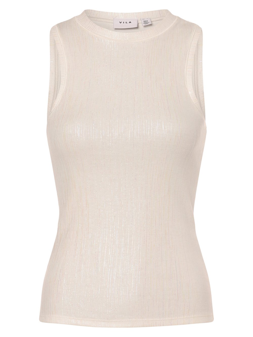 Vila Top damski - VINala Kobiety Bawełna biały|wielokolorowy marmurkowy, L