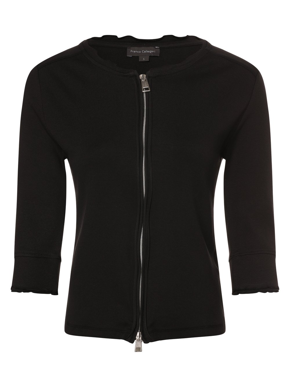 Franco Callegari Damska kurtka koszulowa Kobiety Bawełna czarny jednolity, M