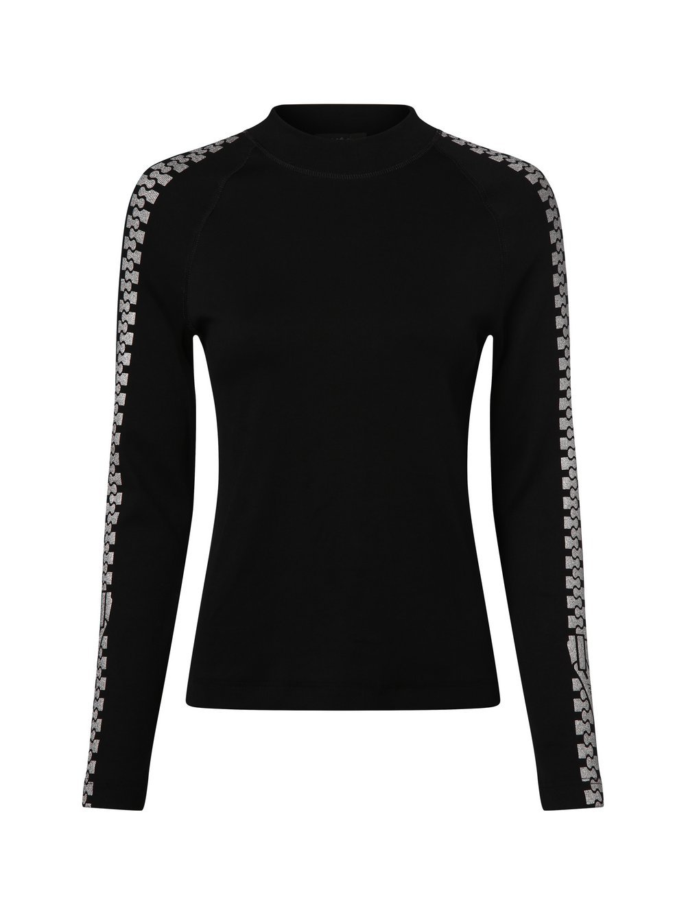 Marc Cain Sports Damska koszulka z długim rękawem Kobiety Bawełna czarny jednolity, 44