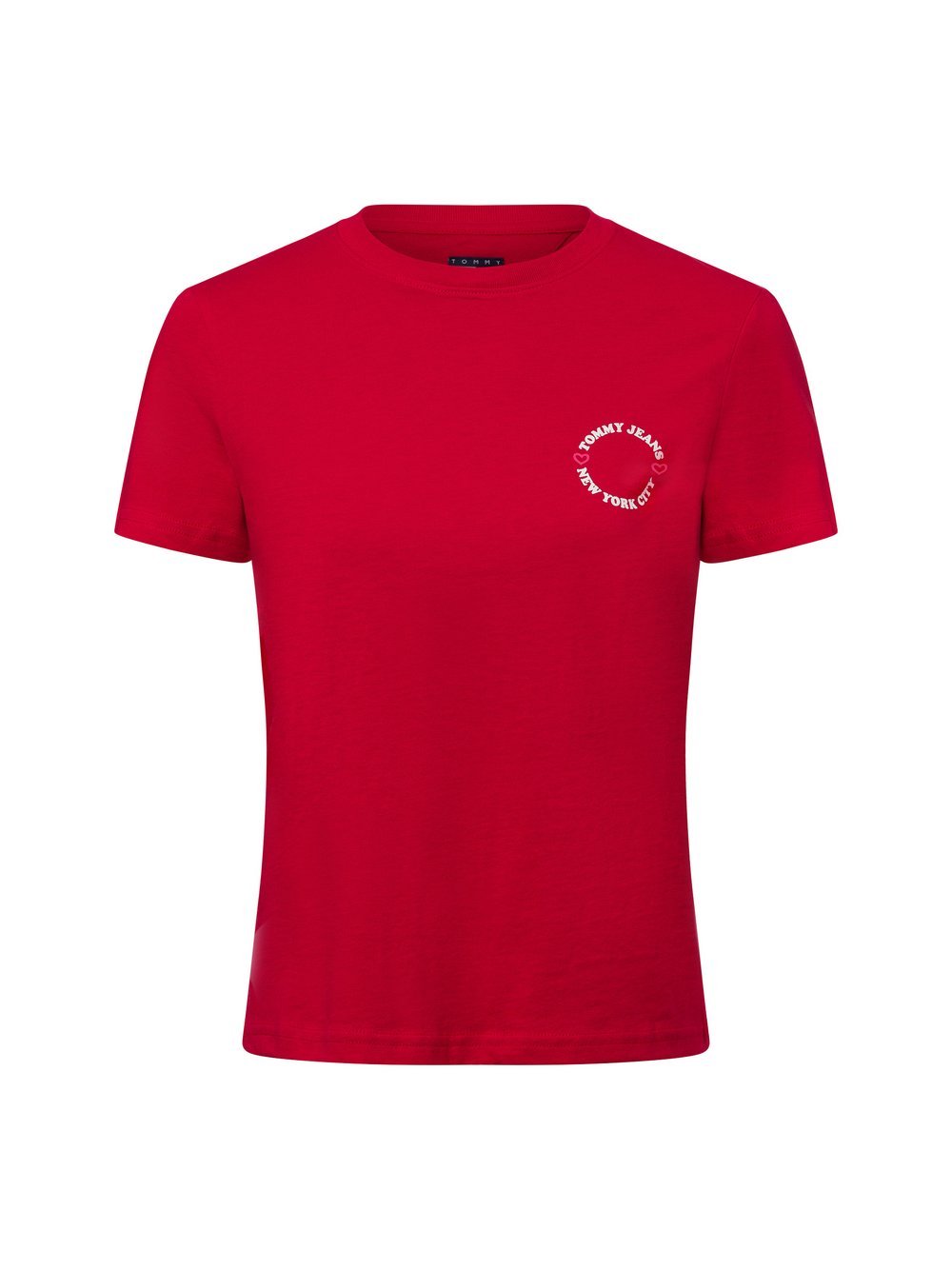 Tommy Jeans Koszulka damska Kobiety Bawełna czerwony jednolity, XS