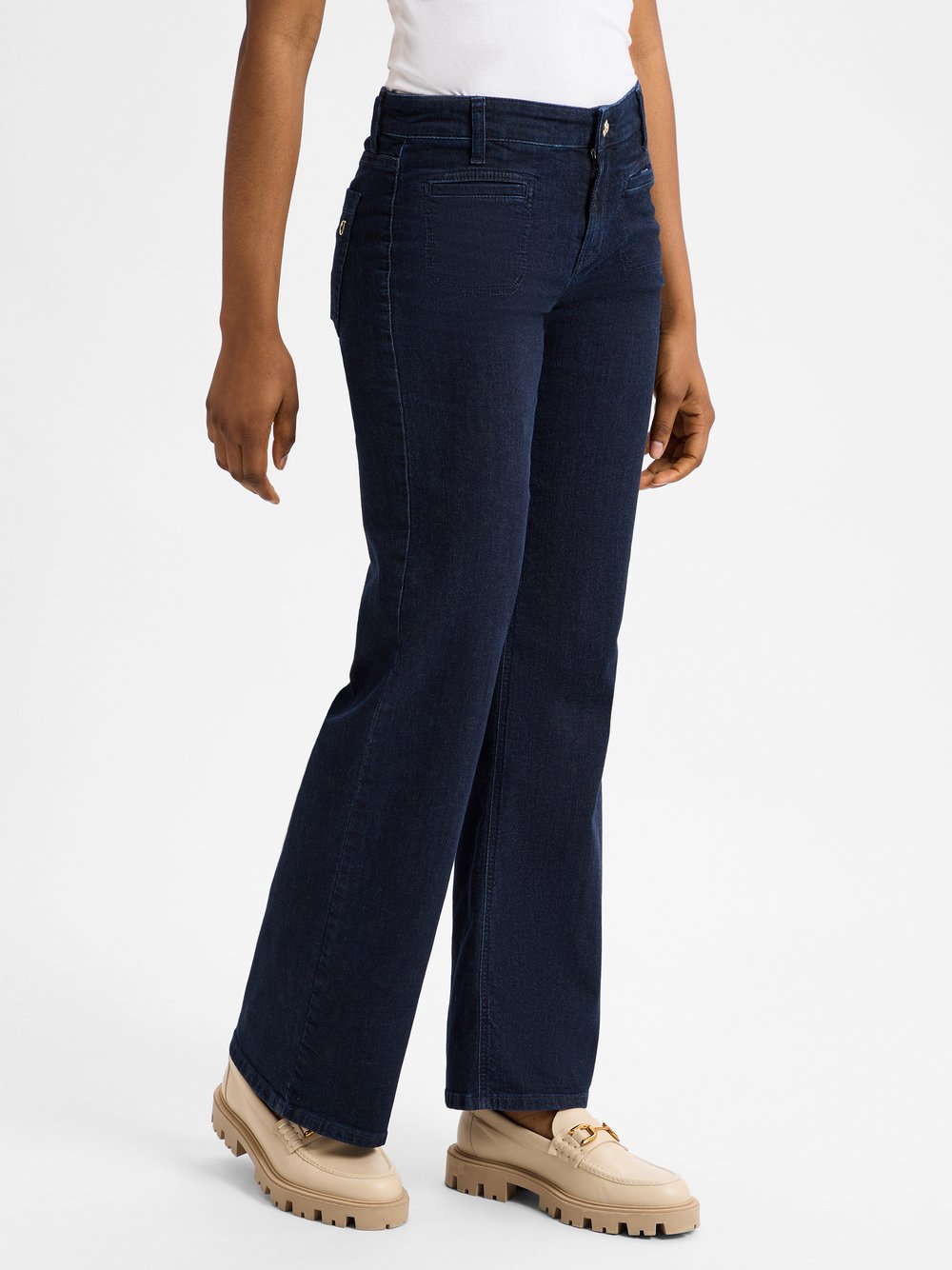 Cambio Dżinsy - Tess Kobiety Bawełna niebieski jednolity, 40