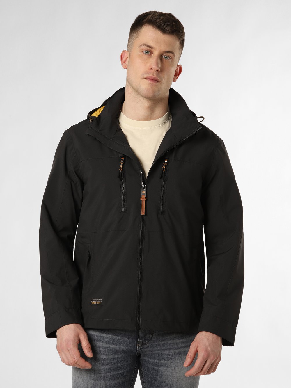 Camel Active Męska kurtka funkcjonalna Mężczyźni czarny jednolity, 60