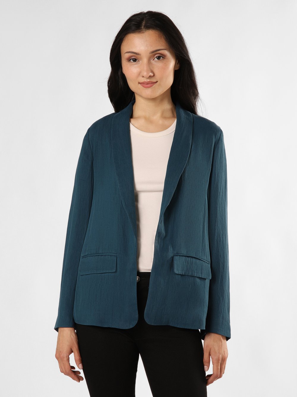 zero Marynarka damska Kobiety Lyocell niebieski|zielony jednolity, 42