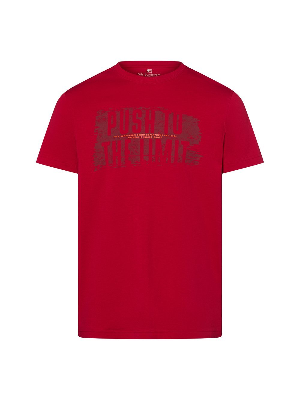Nils Sundström Koszulka męska Mężczyźni Bawełna czerwony nadruk, S