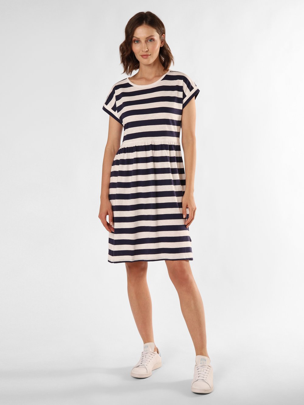 Marie Lund Sukienka damska Kobiety Bawełna niebieski|biały w paski, XL