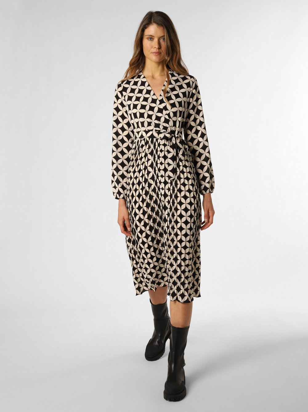 Cartoon Sukienka damska Kobiety Sztuczne włókno beżowy|czarny|wielokolorowy wzorzysty, 38