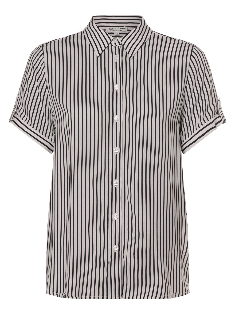 Marie Lund Bluzka damska Kobiety wiskoza niebieski|biały w paski, 40