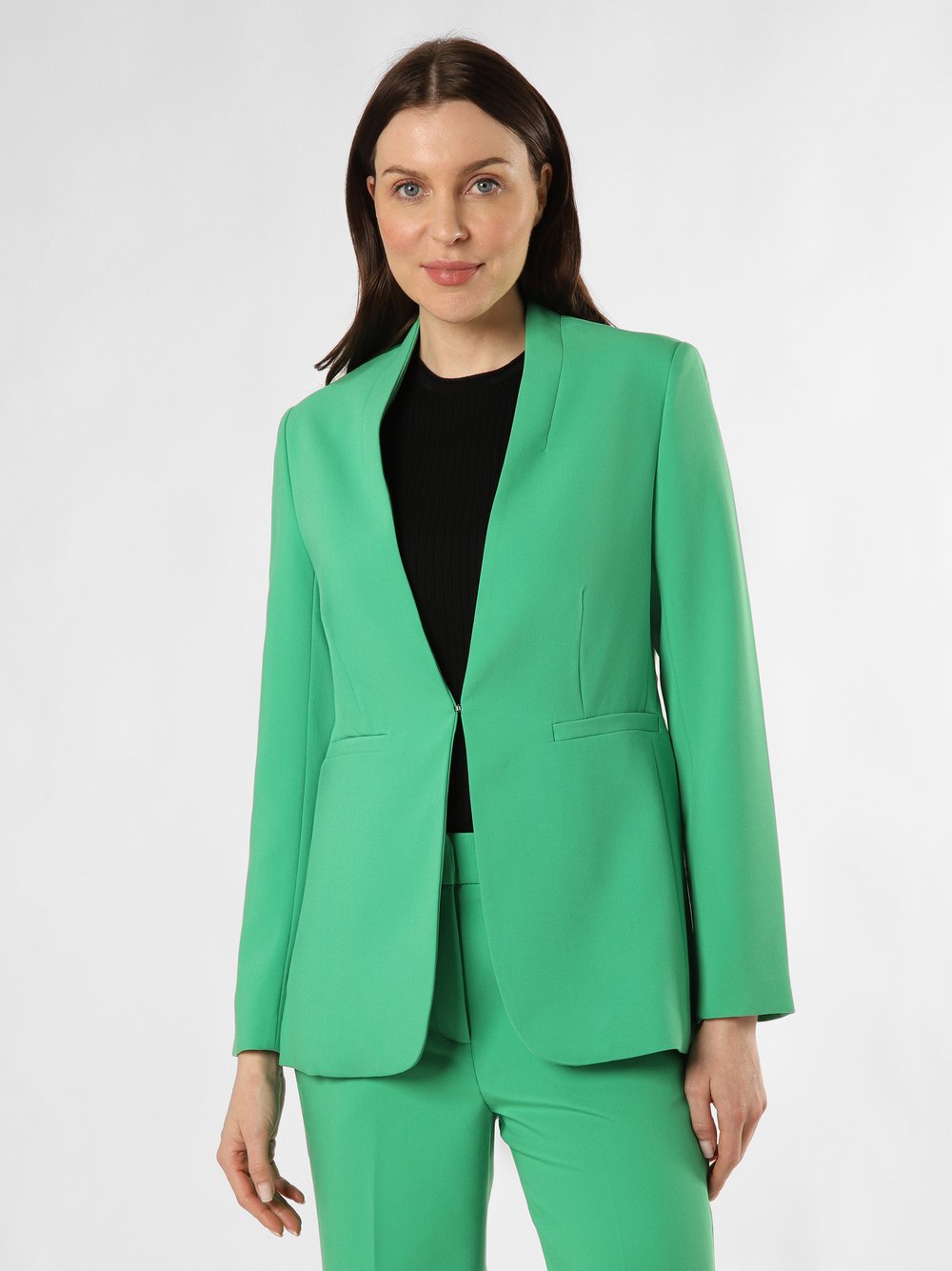 zero Marynarka damska Kobiety zielony jednolity, 44