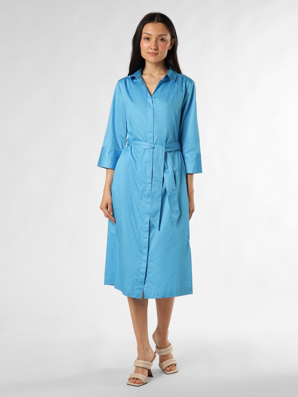 s.Oliver BLACK LABEL Sukienka damska Kobiety Bawełna niebieski jednolity, 36