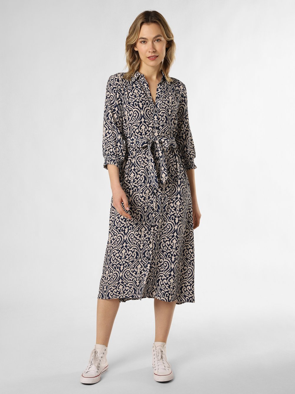 More & More Sukienka damska Kobiety wiskoza niebieski wzorzysty, 34