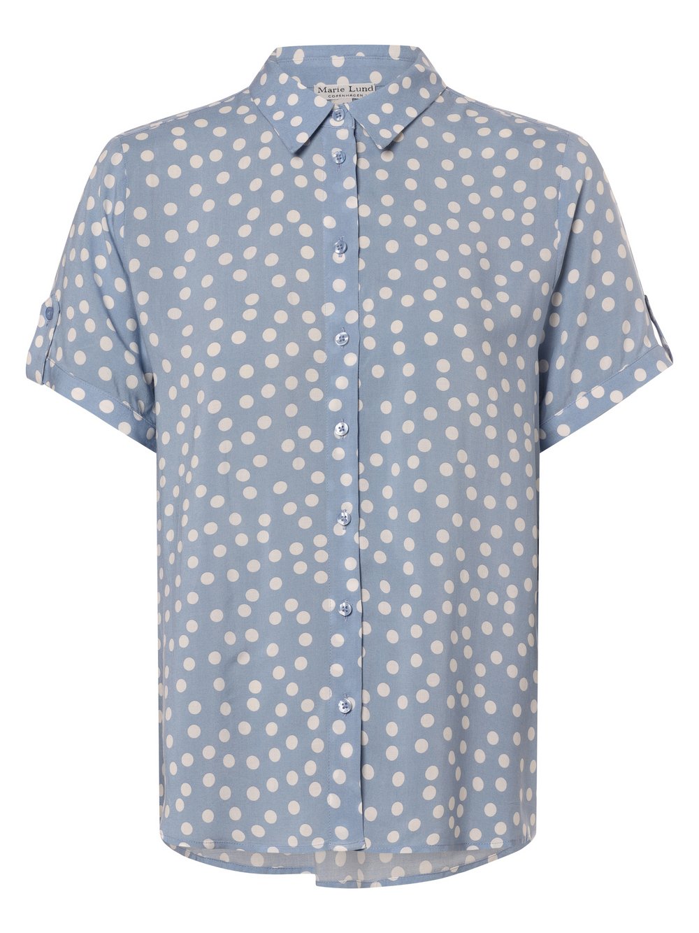 Marie Lund Bluzka damska Kobiety wiskoza niebieski w kropki, 46