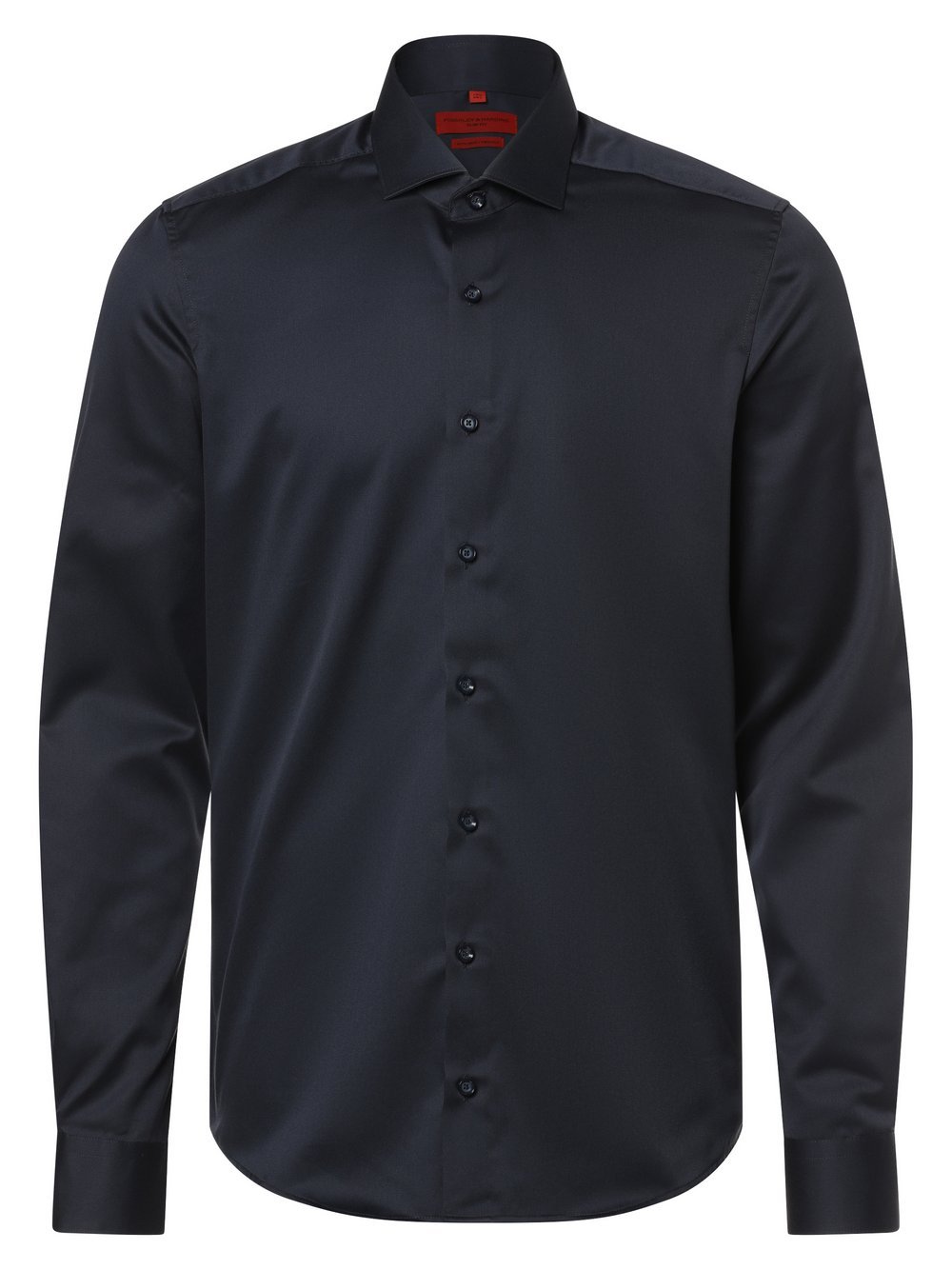 Finshley & Harding Koszula męska - Bez prasowania - Dwuwarstwowa - Bardzo długie rękawy Mężczyźni Slim Fit Bawełna niebieski jednolity, 44