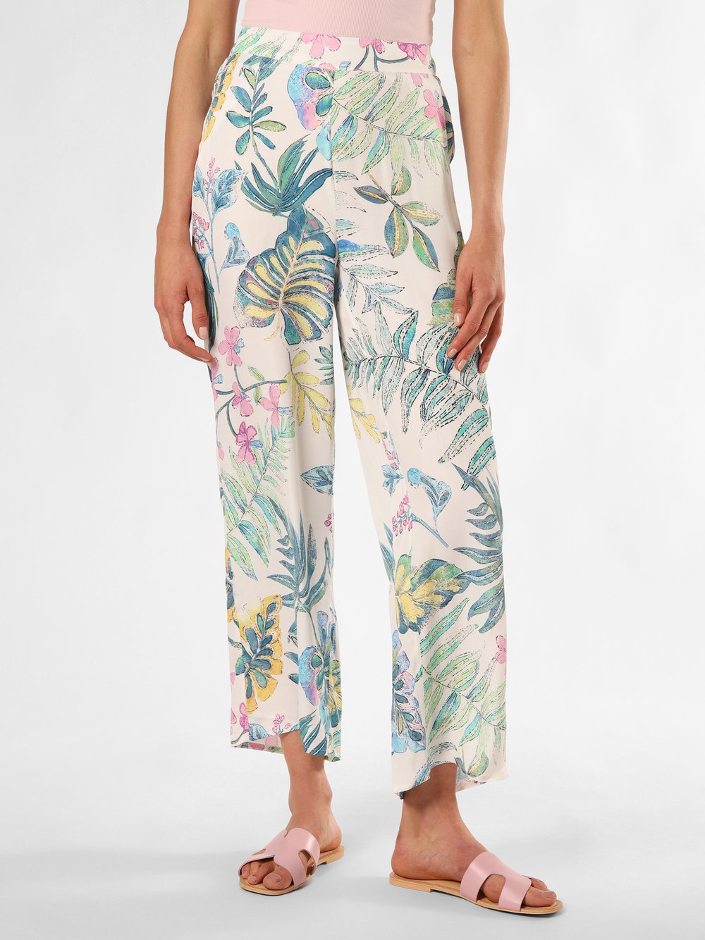 More & More Spodnie Kobiety wiskoza biały|wielokolorowy wzorzysty, 44