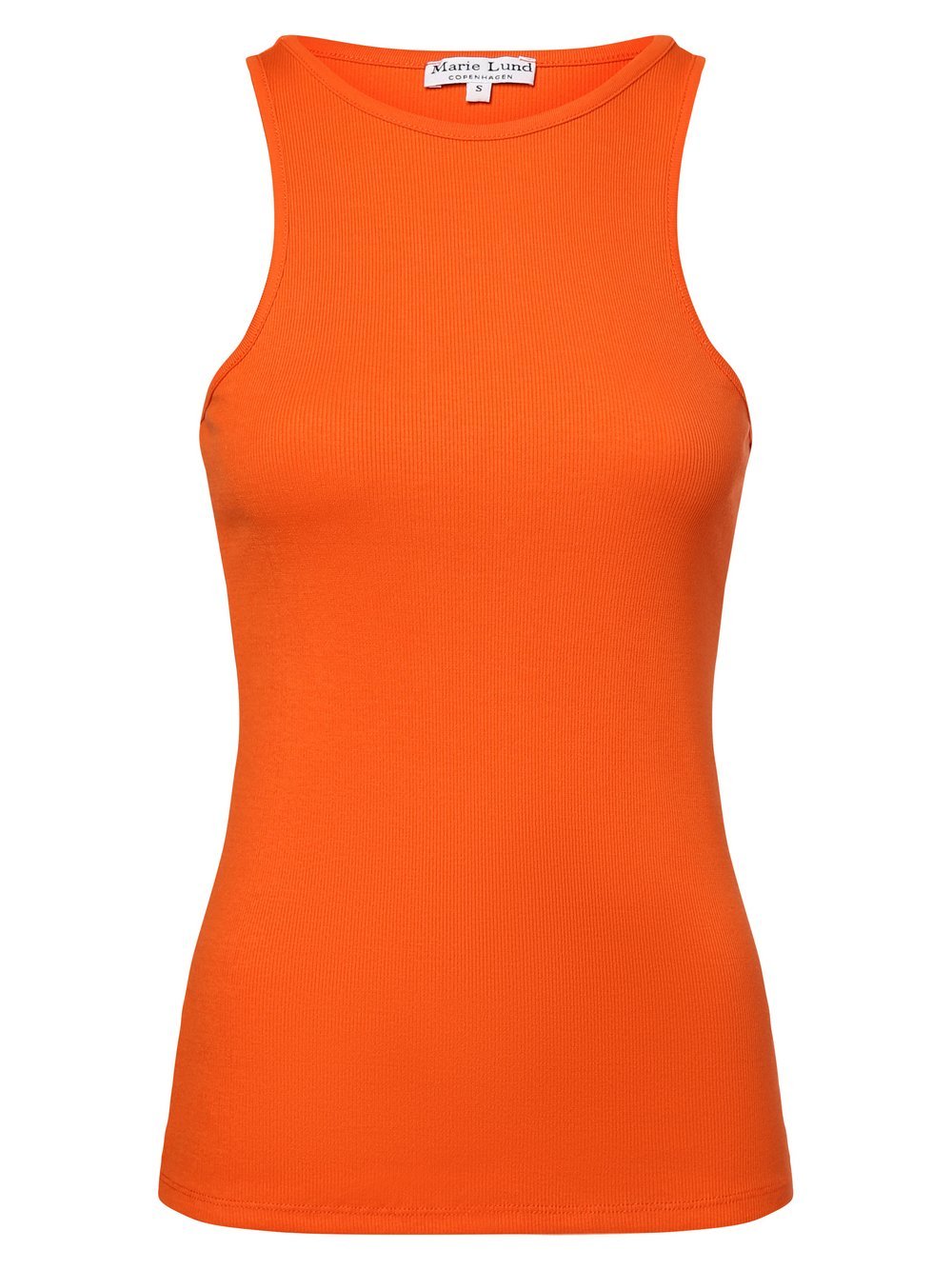 Marie Lund Top damski Kobiety Bawełna pomarańczowy jednolity, XS