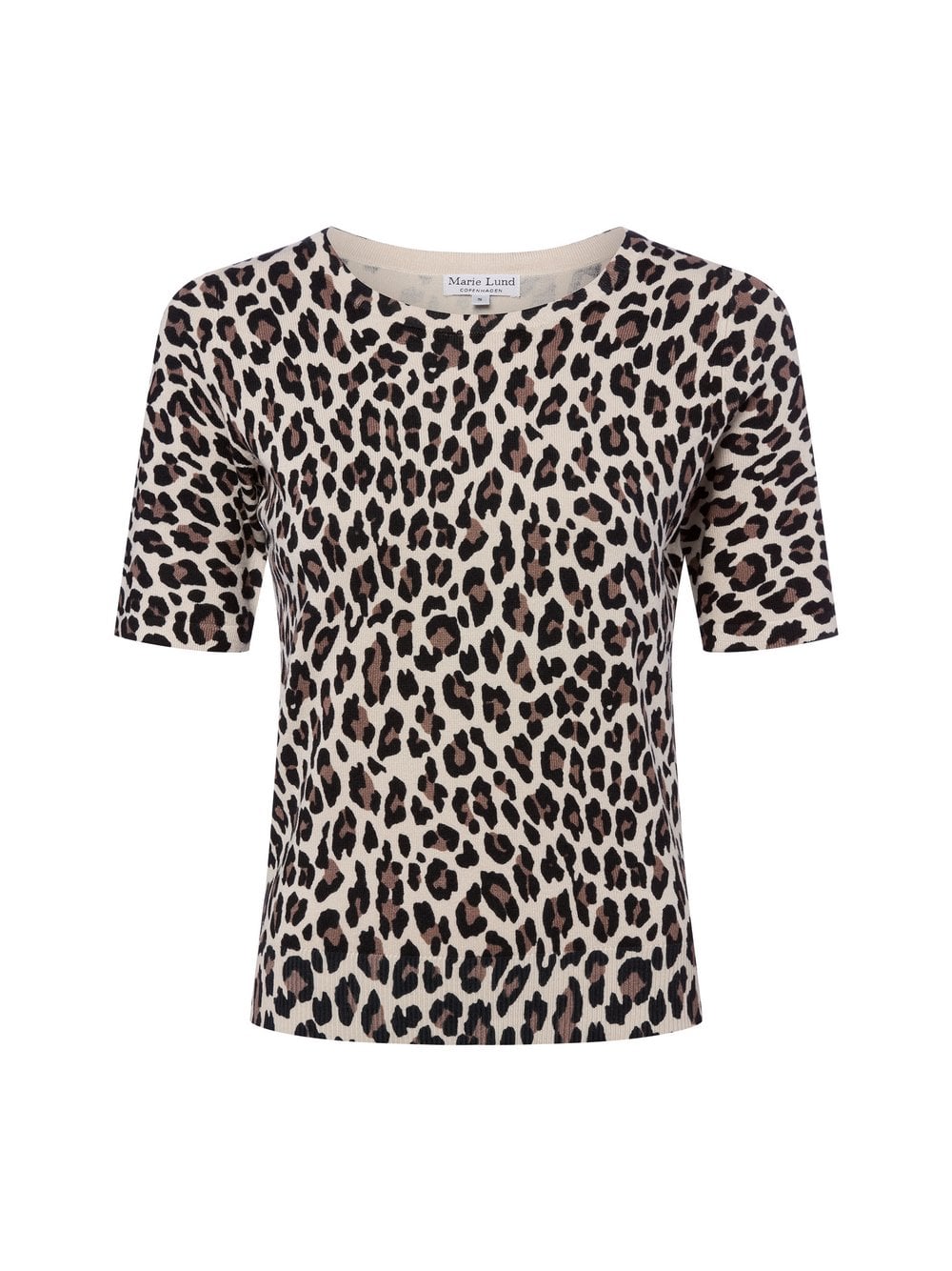 Marie Lund Damska koszulka z dzianiny Kobiety beżowy|brązowy wzorzysty, M