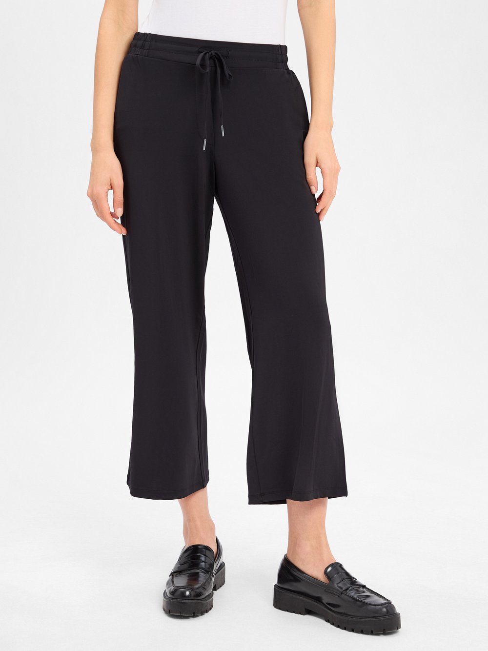 comma Letnie spodnie Kobiety wiskoza czarny jednolity, 40