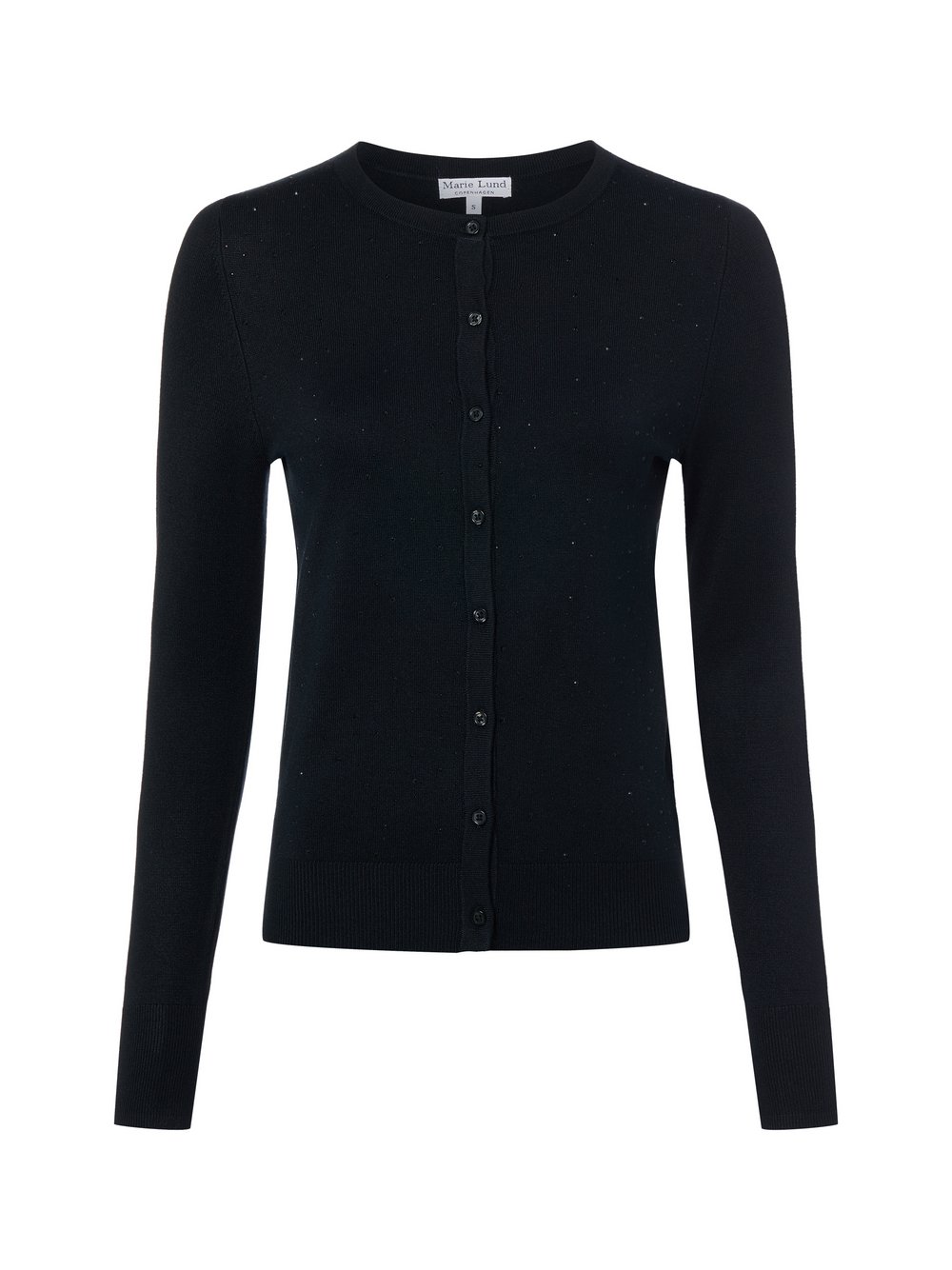 Marie Lund Kardigan damski Kobiety wiskoza czarny jednolity, L